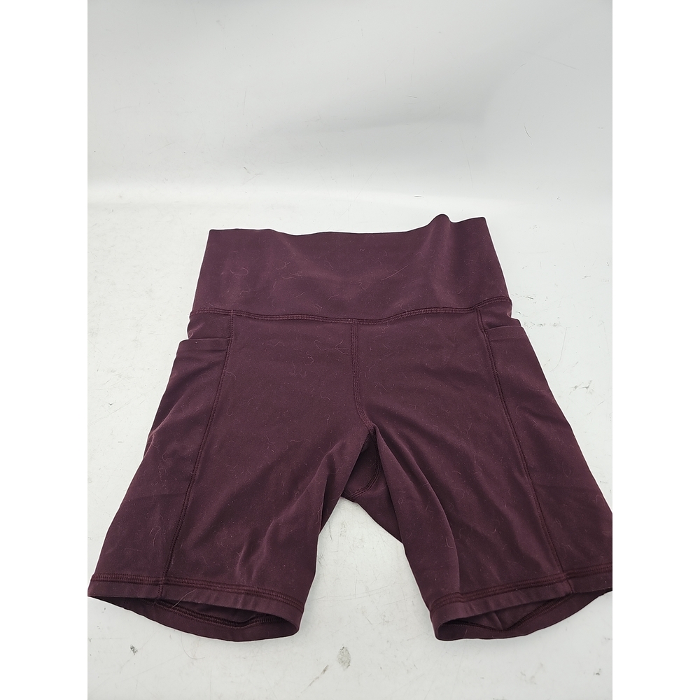 Athleta Dark Red Salutation Stash Pocket II Shorts